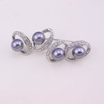 Load image into Gallery viewer, Elegant Brooch, Statement Brooch, Grey Pearl Bridal Brooch, Luxury brooch-Large Crystal Brooch-Victorian Jewelry-Modern Brooch-Unique Brooch
