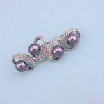 Load image into Gallery viewer, Elegant Brooch, Statement Brooch, Grey Pearl Bridal Brooch, Luxury brooch-Large Crystal Brooch-Victorian Jewelry-Modern Brooch-Unique Brooch
