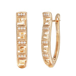 Load image into Gallery viewer, Greek Style Rose Gold Earrings
