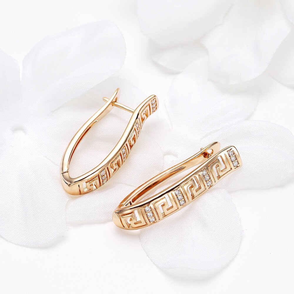 modern rose gold earrings