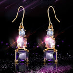 Load image into Gallery viewer, Colorful Crystal Earrings, Statement Luxury Earrings, Unique Geometric Earrings, Multicolor Stud Earrings, Formal Earrings, Modern Earrings
