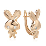 Load image into Gallery viewer, Rose Gold Bunny Earrings
