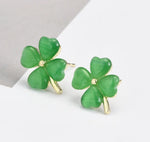 Load image into Gallery viewer, four leaf clover studs
