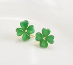 Load image into Gallery viewer, gold clover earrings
